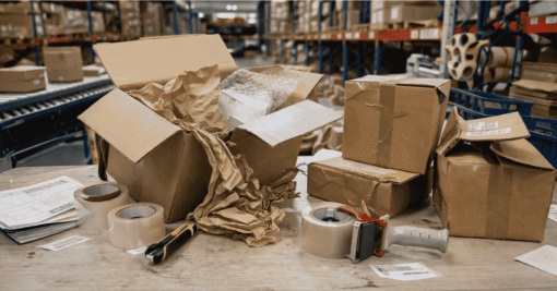 błędy przy pakowaniu w magazynie